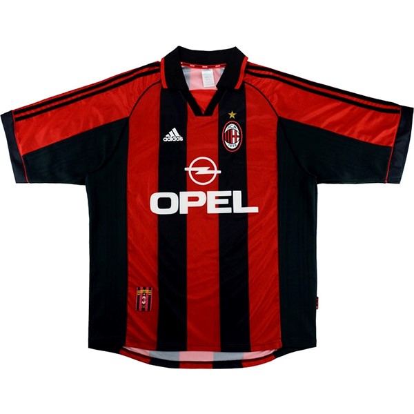 Thailande Maillot Football AC Milan Domicile Retro 1998 2000 Rouge